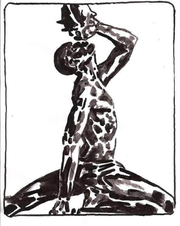 Il manifesto di Bilbolbul 2019: illustrazione di Yvan Alagbé, è la rielaborazione del Marron inconnu de Saint-Domingue, la statua realizzata nel 1967 per celebrare la liberazione di Santo Domingo dai francesi